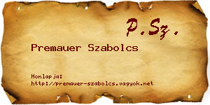 Premauer Szabolcs névjegykártya